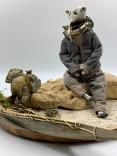 Load image into Gallery viewer, Bear with Gold fish. Collectible doll
