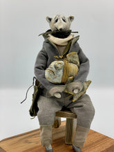Load image into Gallery viewer, Bear with Gold fish. Collectible doll