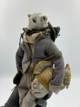 Load image into Gallery viewer, Bear with Gold fish. Collectible doll