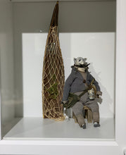 Load image into Gallery viewer, Bear with Gold fish. Collectible doll