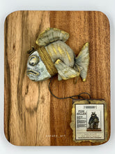 Load image into Gallery viewer, Bear with Gold fish. Collectible doll
